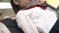NHDTB-485 満員バスで背後から制服越しにねっとり乳揉み痴●され腰をクネらせ感じまくる巨乳女子○生12